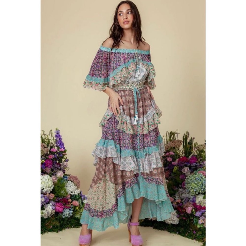 Xs BNWT Filly Boo off shoulder dress - Picture 2 of 7